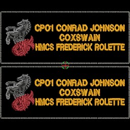 HMCS FREDERICK ROLETTE Floater Jacket Nametag Asterix