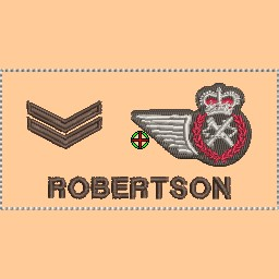 423 Sqn AWS Tech Trade Coloured Tan Nametag - Cpl