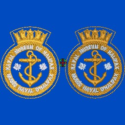 Naval Museum of Halifax Crest (metallic & regular)