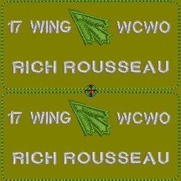 17 Wing WCWO Nametag LVG (silver lettering)