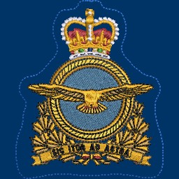RCAF Heraldic Crest Coloured Navy
