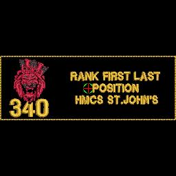 HMCS ST. JOHN'S Floater Jacket Nametag