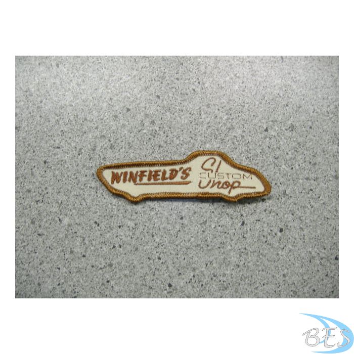 Winfield's Custom Shop Patch - Date Brown on Beige