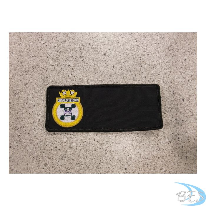 HMCS Charlottown nametag for floater jackets