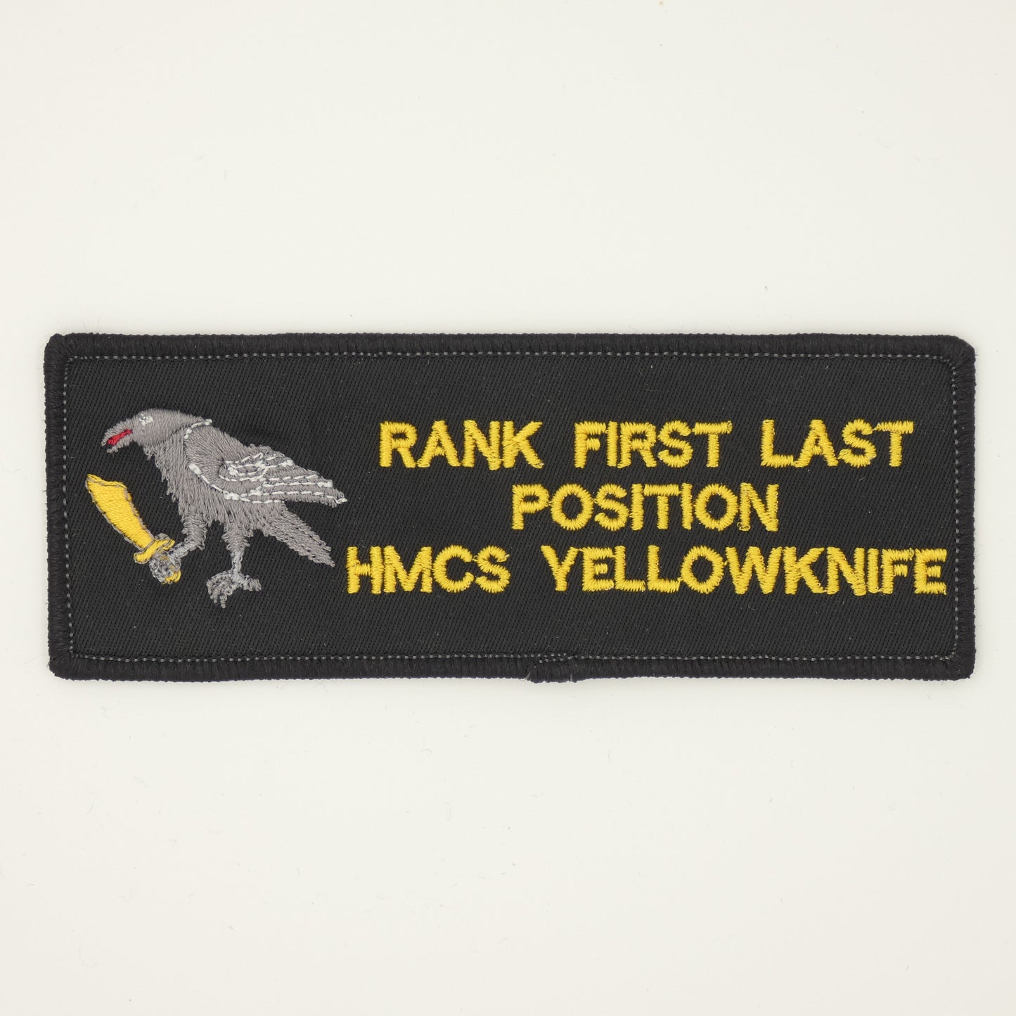 HMCS YELLOWKNIFE Floater Jacket Nametag