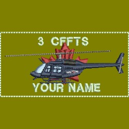 3 CFFTS Bell 206 Coloured LVG Nametag