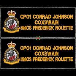 HMCS FREDERICK ROLETTE Detailed Crest Floater Jacket Nametag Asterix