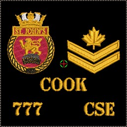 HMCS ST. JOHN'S Ship's Crest, Rank & Name Patch
