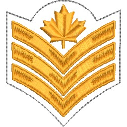 Metallic Gold Sgt Rank (felt)