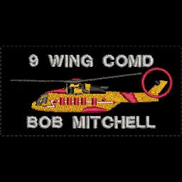9 Wing Comd Coloured Nametag