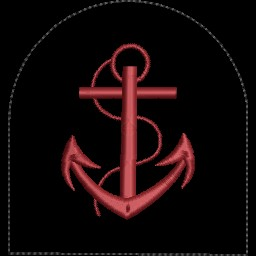 Red Anchor Shoulder Flash - Old Navy Uniforms