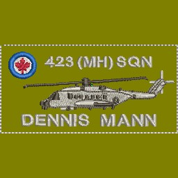 423 (MH) Sqn Coloured LVG Nametag