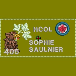 405 Sqn Coloured LVG Nametag with Rank