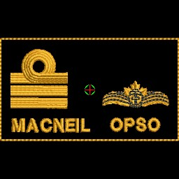 Cdr Rank, Naval Warfare Operations Nametag