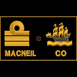 Cdr Rank, Sailing Ship Badge Nametag