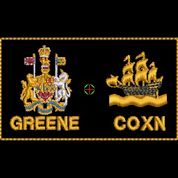 CPO1 Rank, Sailing Ship Badge Nametag