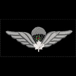 Canadian Airborne Wings - White Maple Leaf