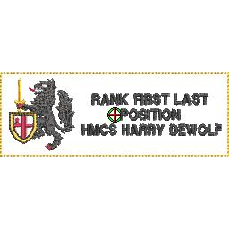 HMCS HARRY DEWOLF Floater Jacket Nametag