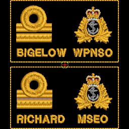 Lt(N) Rank, Naval Ops Badge Nametag