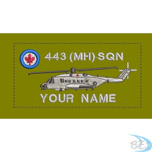 443 Squadron Coloured LVG Nametag