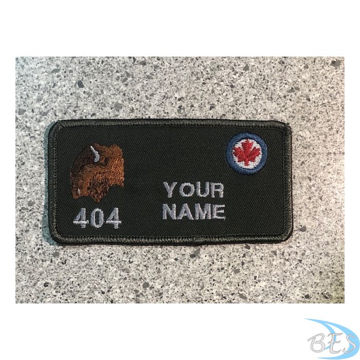 404 Sqadron Coloured LVG Nametag