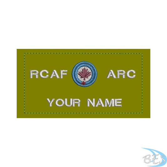 RCAF/ARC Coloured LVG Nametag with Sliver Text