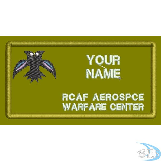 RCAF Aerospace Warfare Centre Coloured LVG Nametag