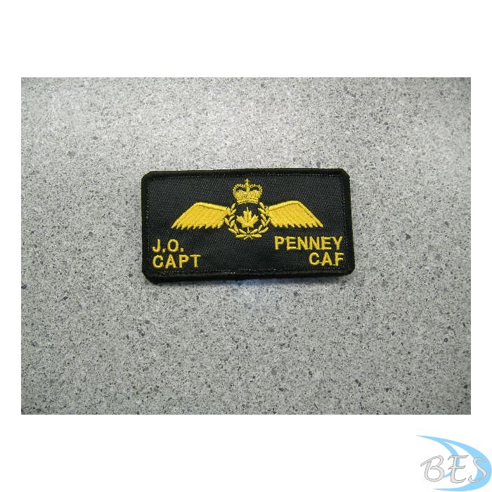 Canadian Wings Gold nametag