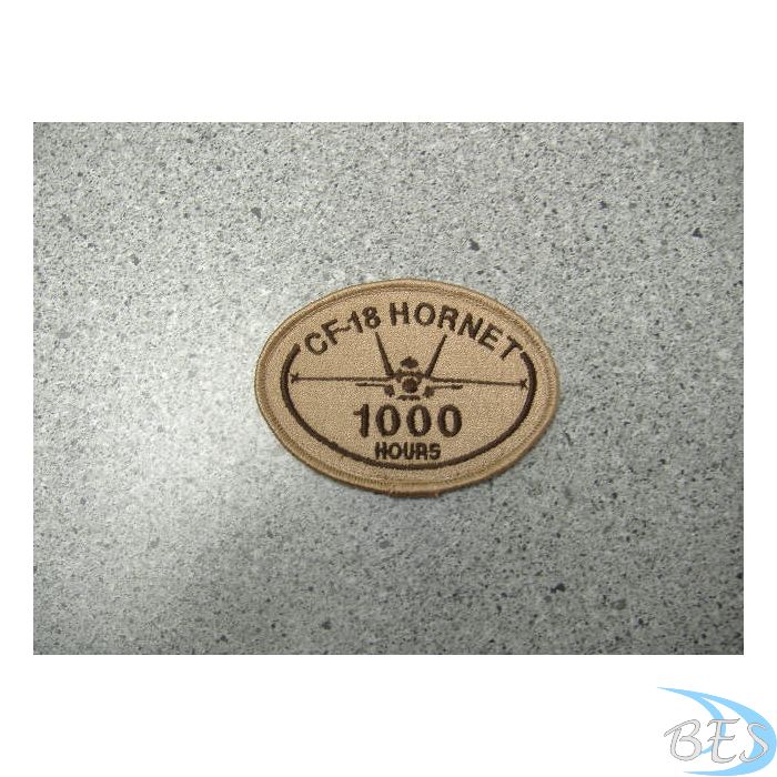 CF-18 Hornet 1000 Hours Patch Tan