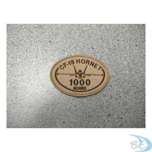 CF-18 Hornet 1000 Hours Patch Tan