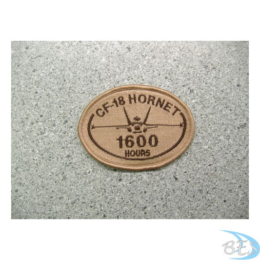 CF-18 Hornet 1600 Hours Patch Tan