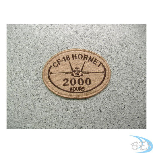 CF-18 Hornet 2000 Hours Patch Tan