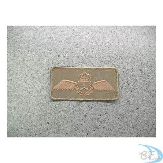 Flight Engineer Wings Nametag Style Tan