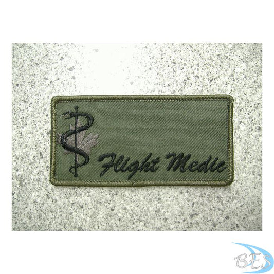 Flight Medic Name Tag Black stitches