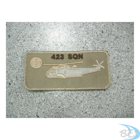 423 squadron nametag tan on tan fabric