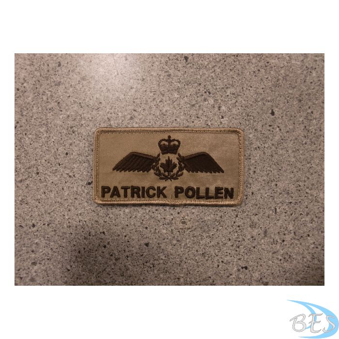 Pilot Wings Nametag Tan