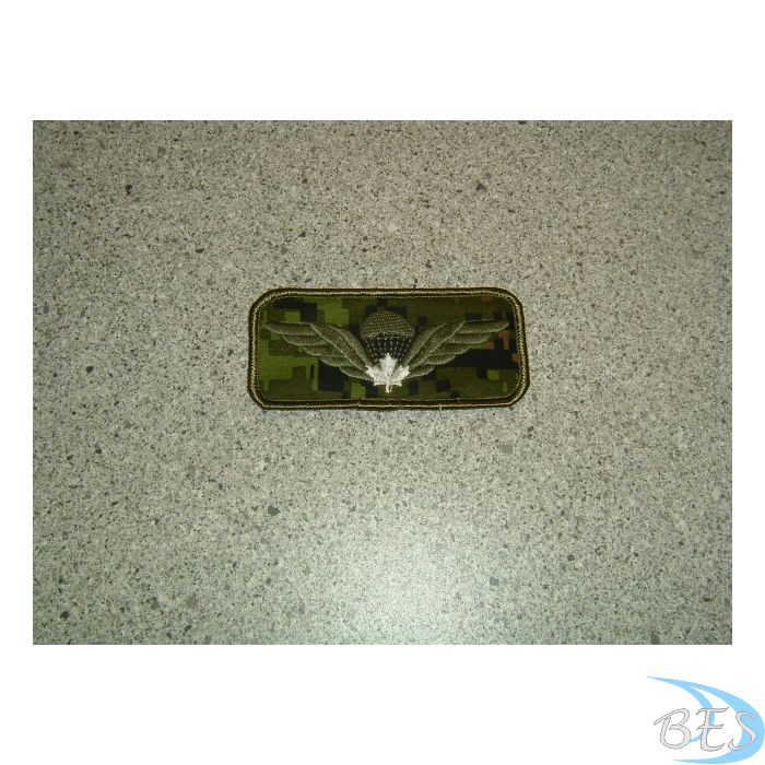 Airborne Wings Rectangle with White Maple Leaf