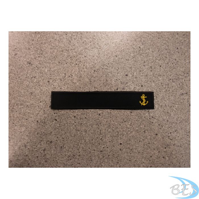 Naval Nametapes black background and edges, Gold lettering and anchor (Set of 3)