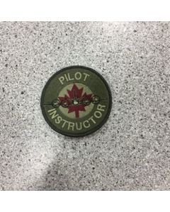 11872 - Pilot Instructor Hrs Patch LVG with Maroon Maple Leaf - 404 Squadron