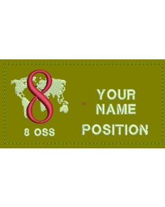 14814 - 8 OSS Coloured LVG Nametag (8 Operational Support Squadron)