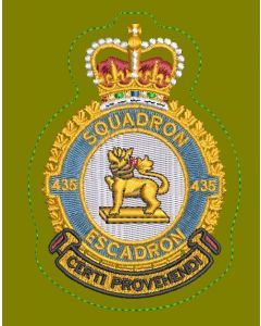 16084 - 435 Squadron Heraldic Coloured LVG Crest