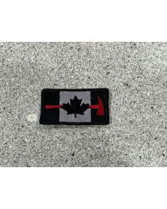 19891 - Canada, National Defence Fire Service Veteran - Canadian Flag with axe Patch