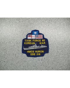 3201 37 -  Task Force 95 Korean War Patch - HMCS HURON