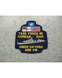3451 168 D - Task Force 95 Korean War Patch HMCS CAYUGA