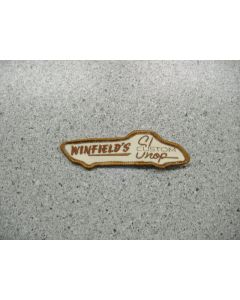 12694 63 D - Winfield's Custom Shop Patch - Date Brown on Beige