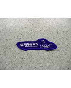 12693 63 C - Winfield's Custom Shop Patch - White on purple