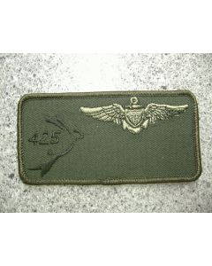 5137 - 425 Nametag with US Pilot Wings LVG