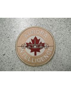 5206 117E - Aurora Intelligence Patch Tan with Maroon Maple Leaf
