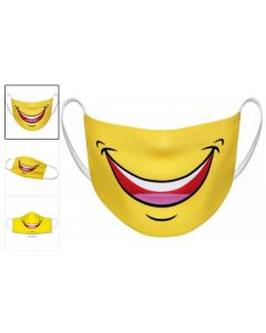 FM-1136 - SMILE! REUSABLE SUBLIMATED FABRIC FACE MASK